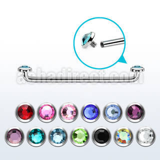 sudijf4 surgical steel internally threaded surface barbell