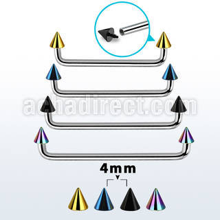 suditcn4 barbell superficial industrial acero quirurgico rosca interna 90 grados conos pvd 4mm distribuidor