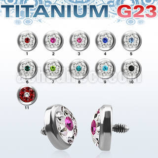 tafr5b microdermal titanio g23 5mm multi cristal ferido ojos tatuaje rosca interna base microdermal 2mm 2 5mm distribuidor