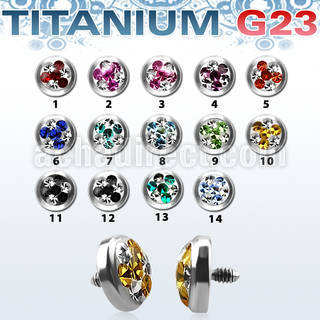 tafr5d piercing superficial microdermal titanio g23 5mm multi cristal ferido estrella tres puntas distribuidor