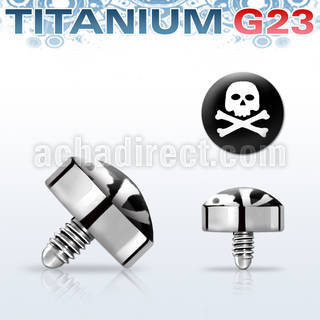 talg1 microdermal titanio g23 disco 4mm logo calavera rosca interna base microdermal 2mm 2 5mm mayorista