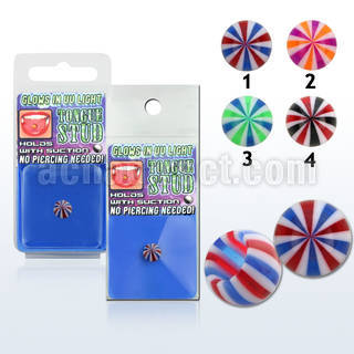 tguvbe piercing lengua falso uv pelota playa se sostiene succion 1 pieza distribuidor