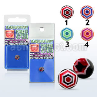 tguvwe piercing lengua falso uv tela arana se sostiene succion mayorista