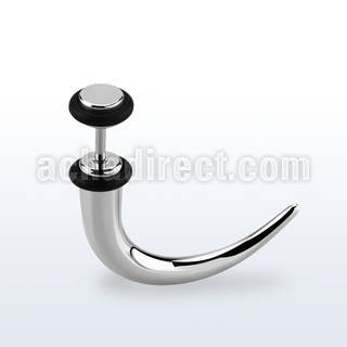 tipg16 steel curved fake taper w o rings and 16g (1.2mm) bar