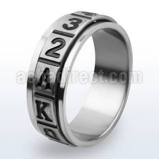 tir11 anillo giratorio titanio g23 brillo espejo numeros letras distribuidor mayorista