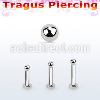 tlbb2 labret tragus acero 316l base redonda 2 5mm tragus piercing bola 2mm distribuidor