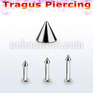 tlbcn2 labret tragus acero 316l base redonda 2 5mm tragus piercing cono 2mm al por mayor