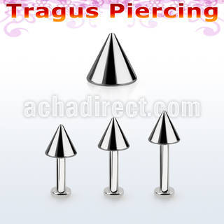 tlbcn5s labret tragus acero 316l base redonda 2 5mm tragus piercing cono 5mm distribuidor