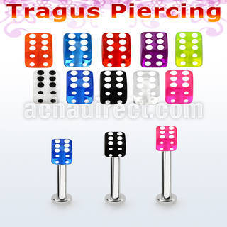 tlbvdi4s labret tragus acero 316l base redonda 2 5mm tragus piercing dado acrilico uv 4mm mayorista