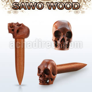 tpsask expansor madera sawo calavera tallada mano al por mayor