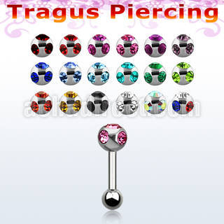 trg9 barbell tragus para cartilago acero quirurgico bola multi joya 4mm bola acero liso 3mm distribuidor