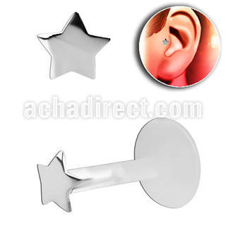 trgs17 piercing tragus bio flex plata esterlina 2mm estrella venta