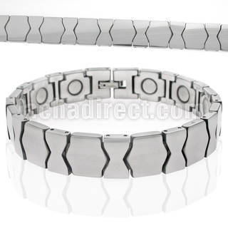 ub141 brazalete amplio tungsteno brillo espejo uniones alternantes hexagonos reloj arena venta