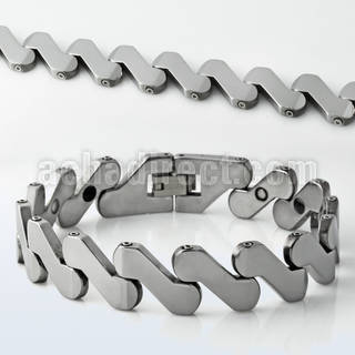 ub143 brazalete tungsteno mate uniones diagonales zig zag distribuidor