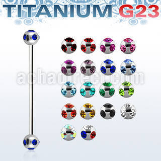 ubb5c barbell industrial titanio g23 bolas multi joya 5mm mayorista