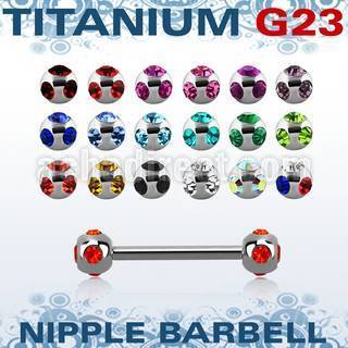 ubbnp5c barbell pezon titanio g23 bolas multi joya 5mm lados distribuidor mayorista