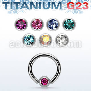 ubcec3 titanium g23 ball closure ring w closure ball w crystal