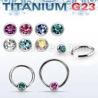 ubcec4s titanium g23 ball closure ring w 4mm ball w crystal
