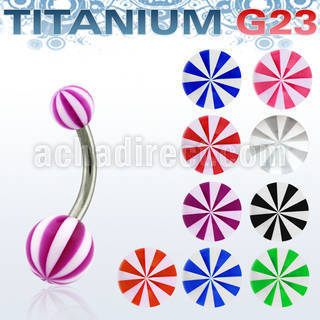 ubnbe piercing ombligo titanio g23 bolas pelota playa acrilicas 5 8mm venta