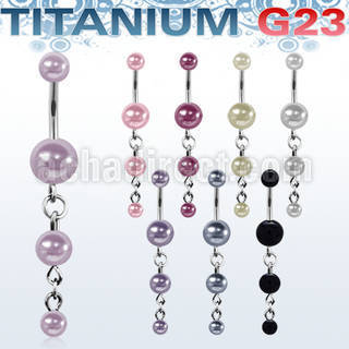 ubndpr2 piercing ombligo titanio g23 bolas perla falsa 5mm 8mm perlas s distribuidor