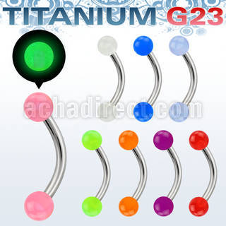 ubnegl banana ceja titanio g23 bolas acrilicas brillan oscuridad 3mm distribuidor mayorista
