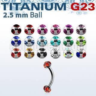 ubnemj25 barbell circular titanio g23 bolas multi joyas 2 5mm distribuidor mayorista