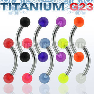 ubnev banana ceja titanio g23 bolas acrilico uv 3mm al por mayor