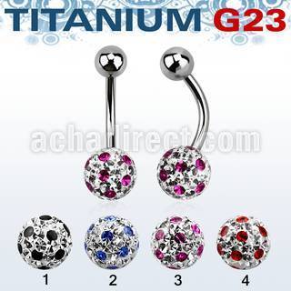 ubnfr8a titanium g23 banana w5mm steel 8mm dotted ferido ball