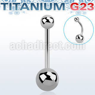 ubng titanium g23 belly banana with 5 8mm steel ball