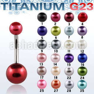 ubnpr piercing ombligo titanio g23 bolas perla falsa 5mm 8mm venta