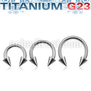 ucbcn4 titanium g23 circular barbell 14g two 4mm cones