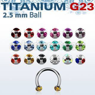 ucbemj25 barbell circular titanio g23 bolas multi joya 2 5mm mayorista