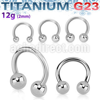 ucbr12 titanium g23 circular barbell with 6mm threading balls