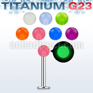 ulglb3 labret titanio g23 bola brilla oscuridad 3mm venta