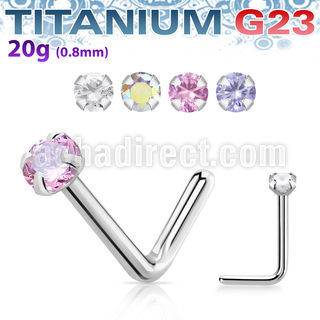 unlzr high polished titanium g23 nose stud 2mm color