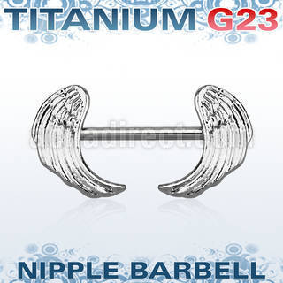 unpsh15 barbell pezon titanio g23 alas plateadas rodio distribuidor mayorista