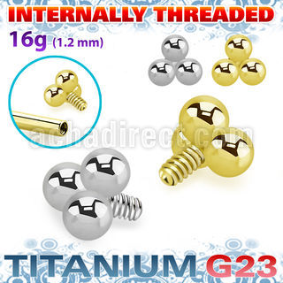 ush1in titanium g23 triple balls design top for posts