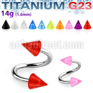 uspuvcn4 titanium g23 spiral with two 4mm uv cones