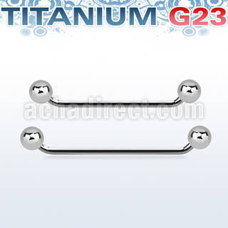 usubb5 barbell superficial industrial titanio g23 45 grados bolas titanio 5mm distribuidor mayorista