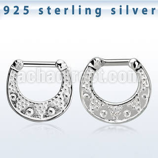 vsepf14 septum clip plata 925 barra cierre acero 316l mayorista