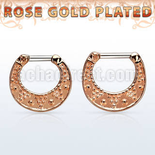 vsepfr14 septum clip plata 925 oro rosa barra cierre acero 316l al por mayor