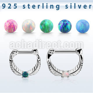 vsepp14 septum clicker plata 925 barra cierre acero 316l opalo centro  barra 14 516 6mm 8mm distribuidor mayorista