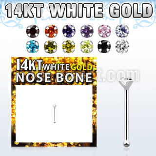 wbzsm1 piercing nariz hueso oro blanco 14 kts 0 6mm zirconia redonda 1 5mm chapado rodio al por mayor