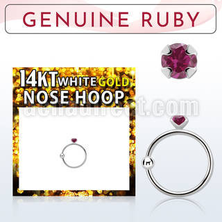 whge5 aro nariz oro blanco 14 kts 0 6mm rubi autentica 2mm venta