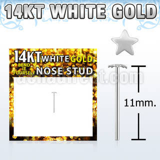 wysst1 piercing nariz doblar tu mismo oro blanco 14 kts 0 6mm estrella 2 5mm venta