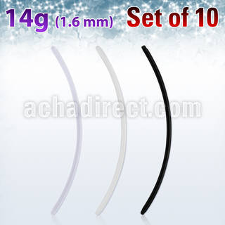 xabn14g2 pack 10 piercing bio flexible extra largo ombligo rosca externa 1 1516 50mm venta