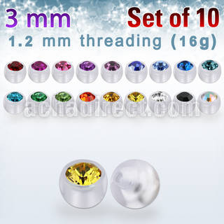 xajb3 pack 10 bolas bio flexibles 3mm cristal bisel rosca venta