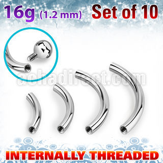 xbn16gin 316l steel banana posts with internal threading, 1.2mm