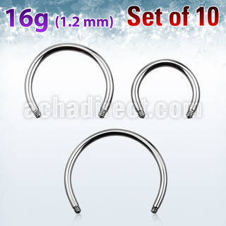 xcb16g pack 10 barras barbell circular acero 316l brillo espejo distribuidor