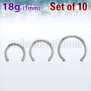 xcb18g pack 10 barras barbell circular acero quirurgico rosca 1mm al por mayor